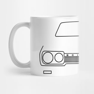 Reliant Scimitar classic car outline graphic (black) Mug